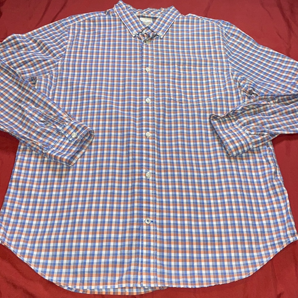 Gap Lived-In Button-Up Plaid Shirt Size XL